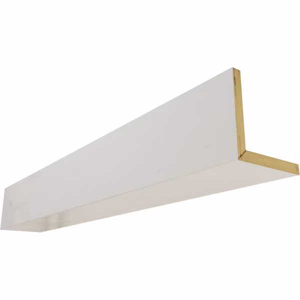 2-Sided (L-beam) Rustic Smooth Endurathane Faux Wood Ceiling Beam, Factory Prepped, 8